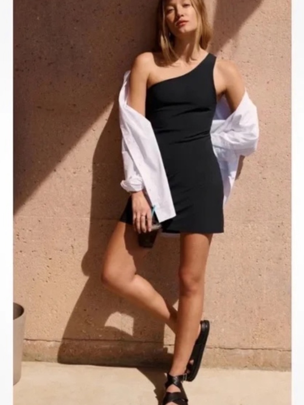 NWOT Abercrombie & Fitch Black One-Shoulder Mini Dress